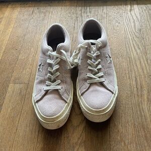 Converse Women's Low-Top Suede Sneakers in Light Pink